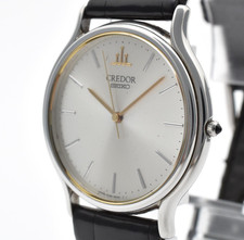SEIKO CREDOR 8J81-6A30 Vintage Quartz Silver Gold Men's Watch JAPAN