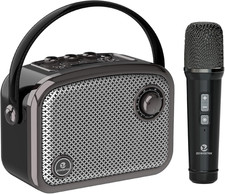 60W Wireless Voice Amplifier with UHF Handheld Mic, Portable Microphone and Spea