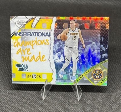 2025-26 Topps Chrome Nikola Jokic IP-8 Yellow Refractor /275 Denver Nuggets