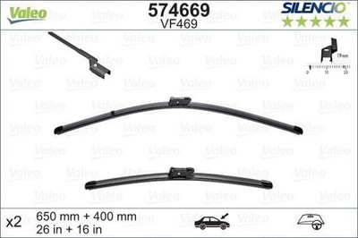 Citroën Berlingo / Berlingo First Wiper Blade 18-22 (574669) OEM Valeo