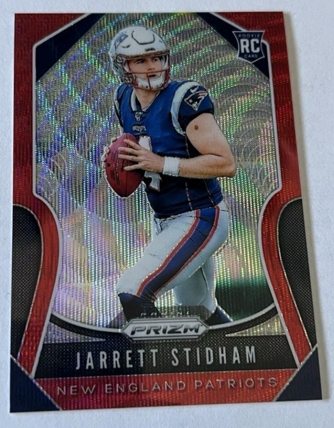 2019 Panini Prizm - Rookies Jarrett Stidham #308 Red Wave Prizm /149 (RC)