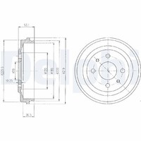 Delphi Bremstrommel BF136 FüR Autobianchi Fiat Lancia Seat Zastava