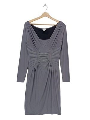 ALBA MODA Langarmkleid Damen Kleid Gr. DE 34 hellgrau Elegant