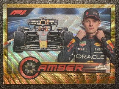 2023 Topps Chrome F1 Max Verstappen Camber Gold /50 01/50 #1 NUMBER MATCH