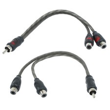 Cinch Y-Verteiler 1 Stecker 2 Buchse verdrilltes Cynch Kabel Adapter (1 Paar)