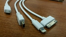 USB Multi Charging cable Cord 4in1 fits all phones. Apple, Android, etc. New 