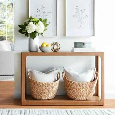 My Texas House Haven Console Table, Warm Brown