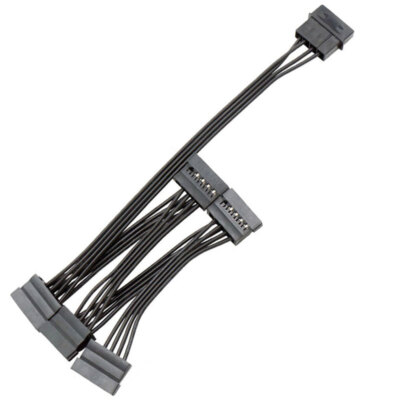 IDE Molex to SATA Power Cable 5 Female 15pin HDD DVD BD Drive DC Port Adapter