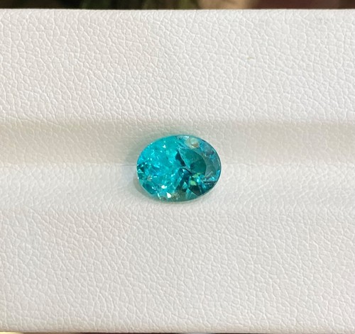 2.08 ct Luster Blue Green Paraiba Huge / Natural Apatite - Oval Gems Video !! - Picture 2 of 2