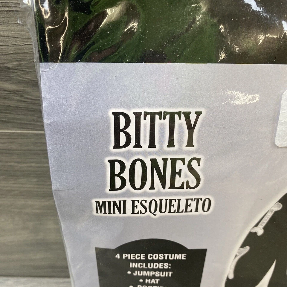 Disfraz Esqueleto Bitty Bones Infantil 0-6 Meses Halloween Disfraz Vestir Nuevo Foto 2 de 4
