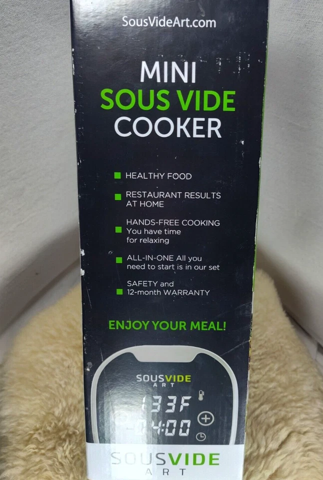 迷你 SOUS 视频 GOURMET IMMERSION COOKER 带 COOKBOOK 和手册 - 开箱购买 — 第 3/4 张图片