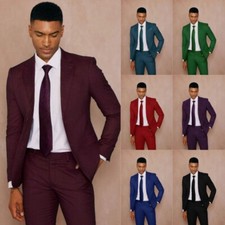 Wedding Groom Men Suits Slim Fit Tuxedo Formal Business Summer Blazer Pant