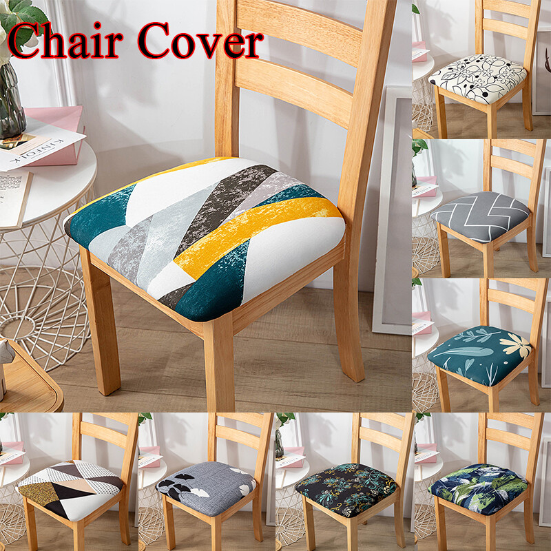Removable Stretch Dining Chair Seat Covers Slipcovers Protector Cushion  Washable