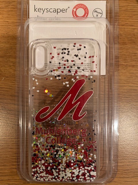 Muhlenberg College Keyscaper I-Phone X Case -Glitter