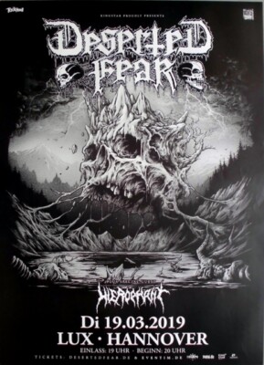 DESERTED FEAR - 2019 - Live In Concert - Drowned Tour - Poster - Hannover