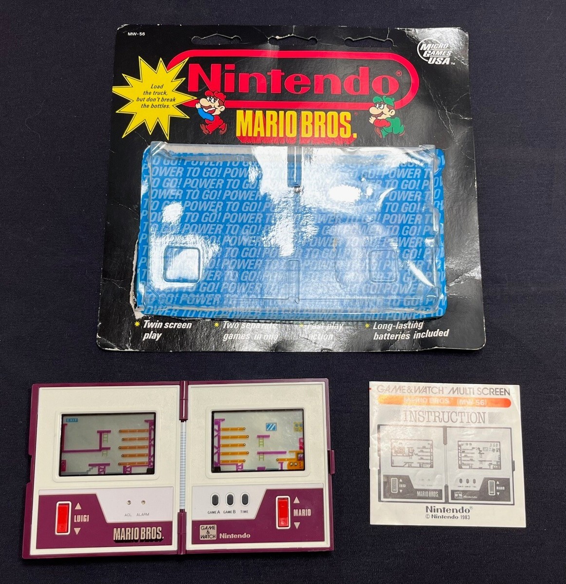 任天堂 マリオブラザーズ MARIOBROS ゲームウォッチ MW-56 Nintendo MW-56 / Mario Bros / Mario and Luigi / Game & Watch