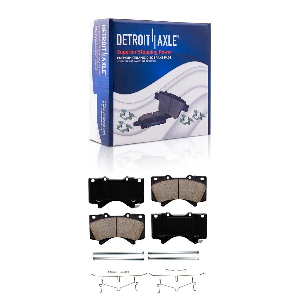 13.94" Front 13.58" Rear Drilled Disc Rotors Pad for Toyota Tundra Sequoia LX570 - Изображение 4 из 4