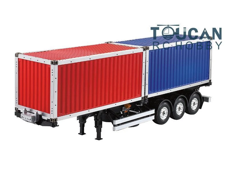 TOUCANRC Unpainted 2*20ft Container Semi Trailer 1/14 for Tamiya Tractor Lorry - Image 2 of 2