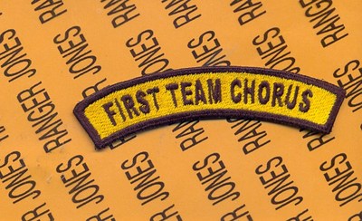 FIRST TEAM CHORUS 1st Cavalry Division 4'' tab patch c/e