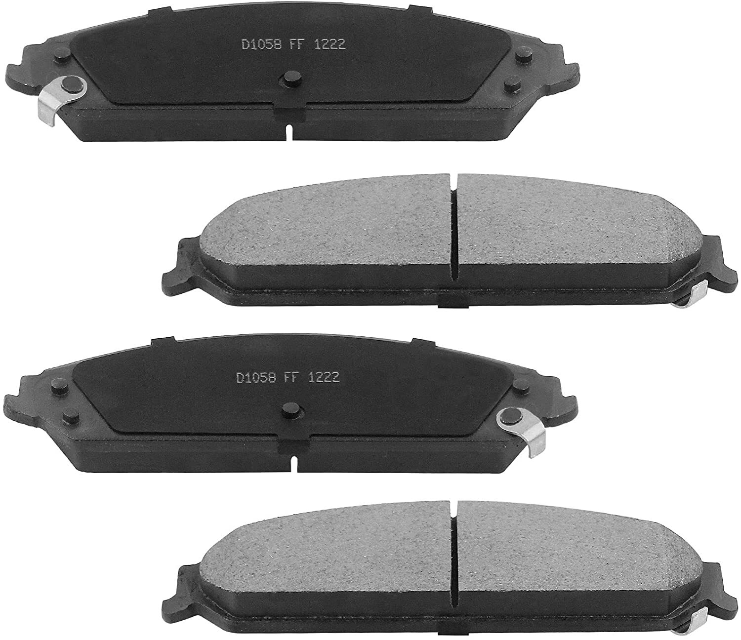 Front Black Brake Rotors and Brake Pads For Dodge Challenger Charger