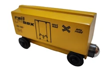 Wooden Whittle Shortline Railroad Real Box 3 in Box Car 1997 Handcrafted