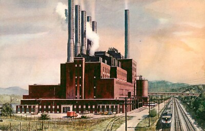 P&LE TRAIN NO.273 PHILLIPS POWER STATION NEW YORK CENTRAL - POSTKARTE