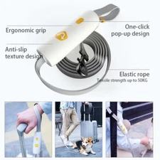 Yellow Black White protective reflective strip Waterproof Dog Training Leash