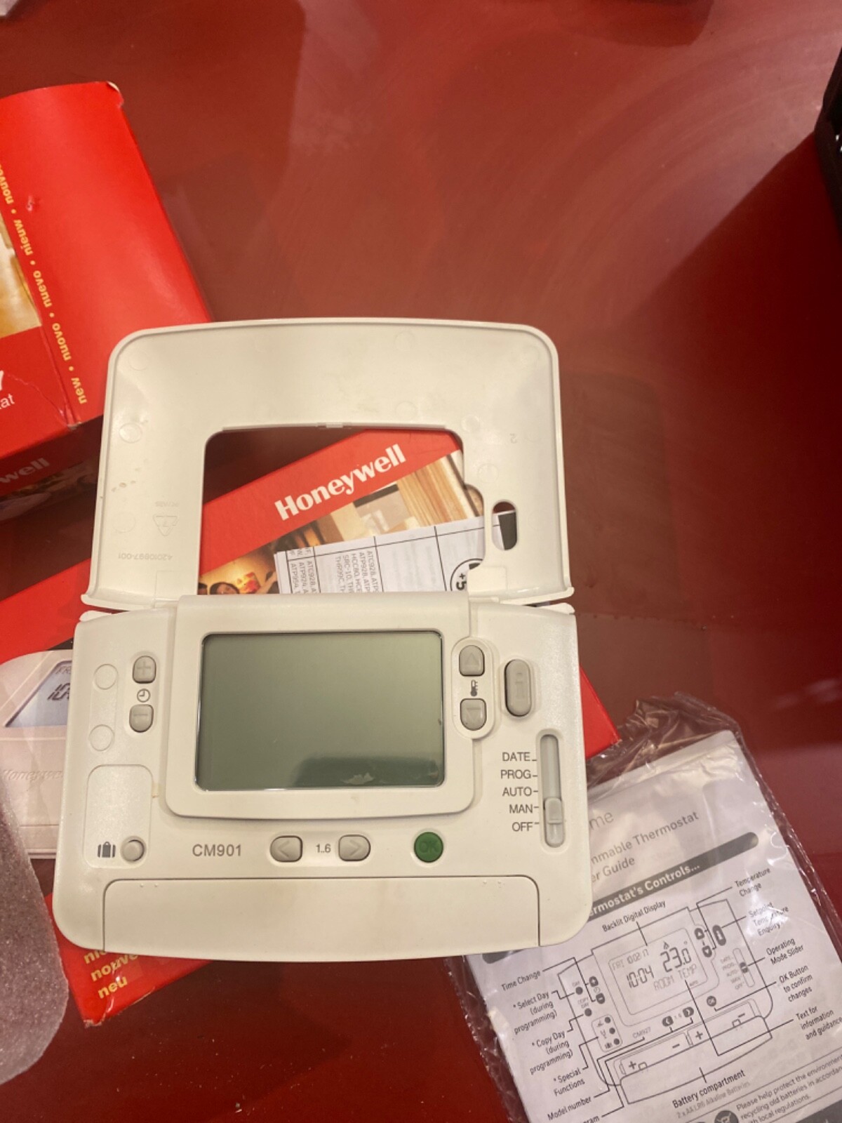 Honeywell CM907 Wireless Programmable Digital Thermostat White