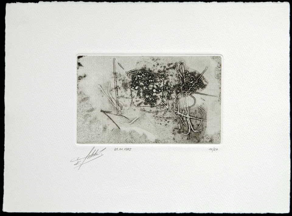 DDR, 1985. Radierung Klaus SOBOLEWSKI (1962-2006 D) handsigniert, numm. 11/27 - Bild 2 von 2