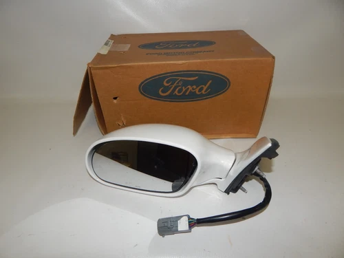 New OEM 96-99 Ford Front Door Mirror Left Hand Side Rear View Folding White LH