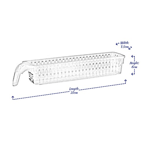 Fridge Box Storage Baskets Kitchen Shelf Organiser Holder Rack Clear Plastic - Picture 9 of 13