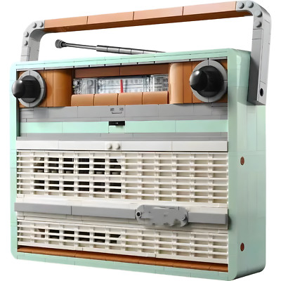 Retro Radio Modellbausteine Spielzeug 10334 | 70er Jahre Wohndeko Ziegel Set