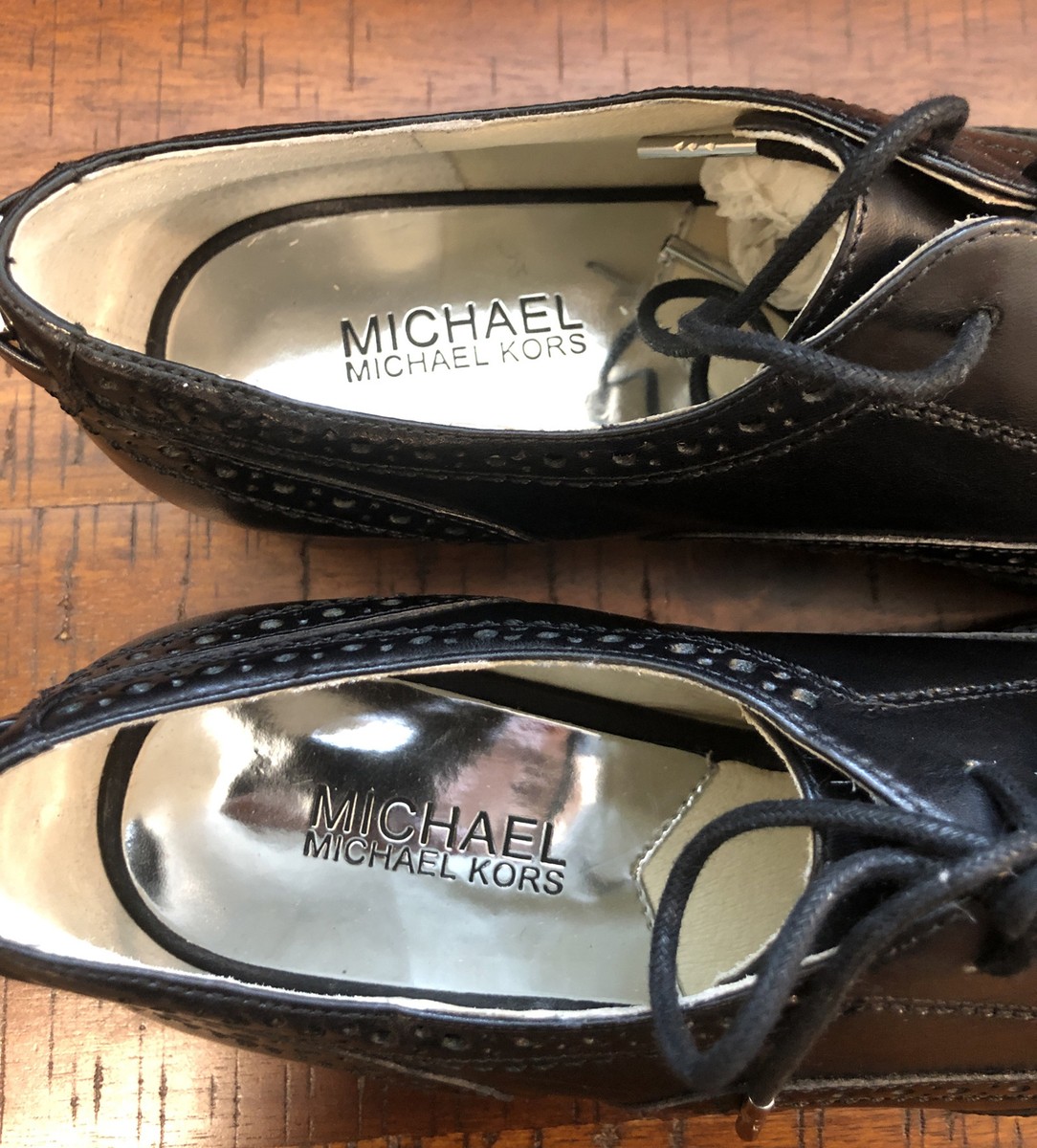 MICHAEL KORS 革靴　レディース New Michael Kors Women's Regent Oxford Black Leather Dress