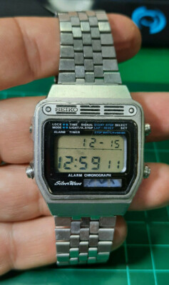 Rare Vintage 1980s Seiko SilverWave A258-5040 A2 Japan A Working