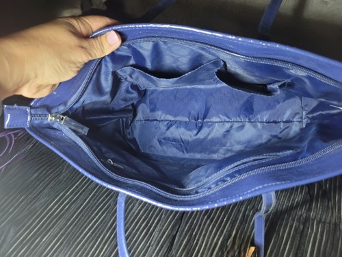 Joy Mangano TuffTech Navy Blue Tote Bag With RFID - Picture 9 of 17