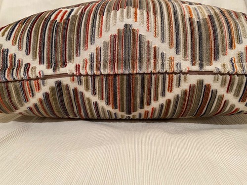 COPRICUSCINO personalizzato 20”q KRAVET COUTURE 34553 alti e bassi velluto ambrato Italia - Foto 3 di 20