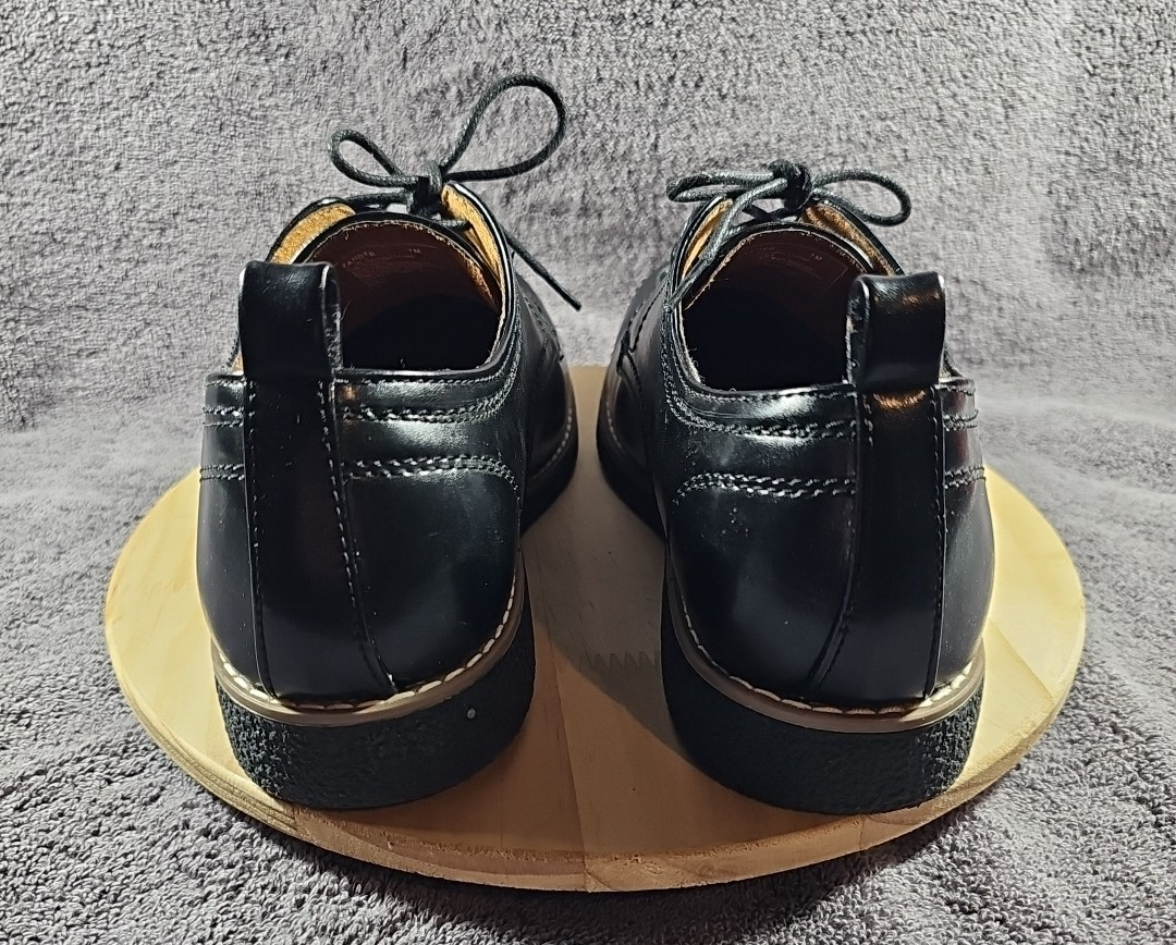 SAOLA Scarpe eleganti formali Deer Stags Zander Oxford da ragazzo taglia US 7M in pelle nera