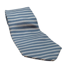 Alexander Julian Colours Mens Tie Blue Stripe Silk Made in USA 58 x 3.