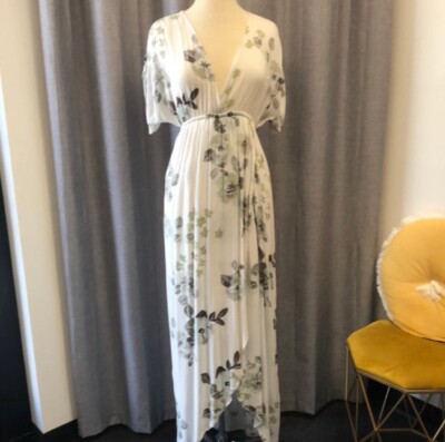chinese dress ladies Love Stitch Women's Light Linen Simple Floral Maxi Dress (S/M, Violet) –  Fannie Lee Fashions main image 1
