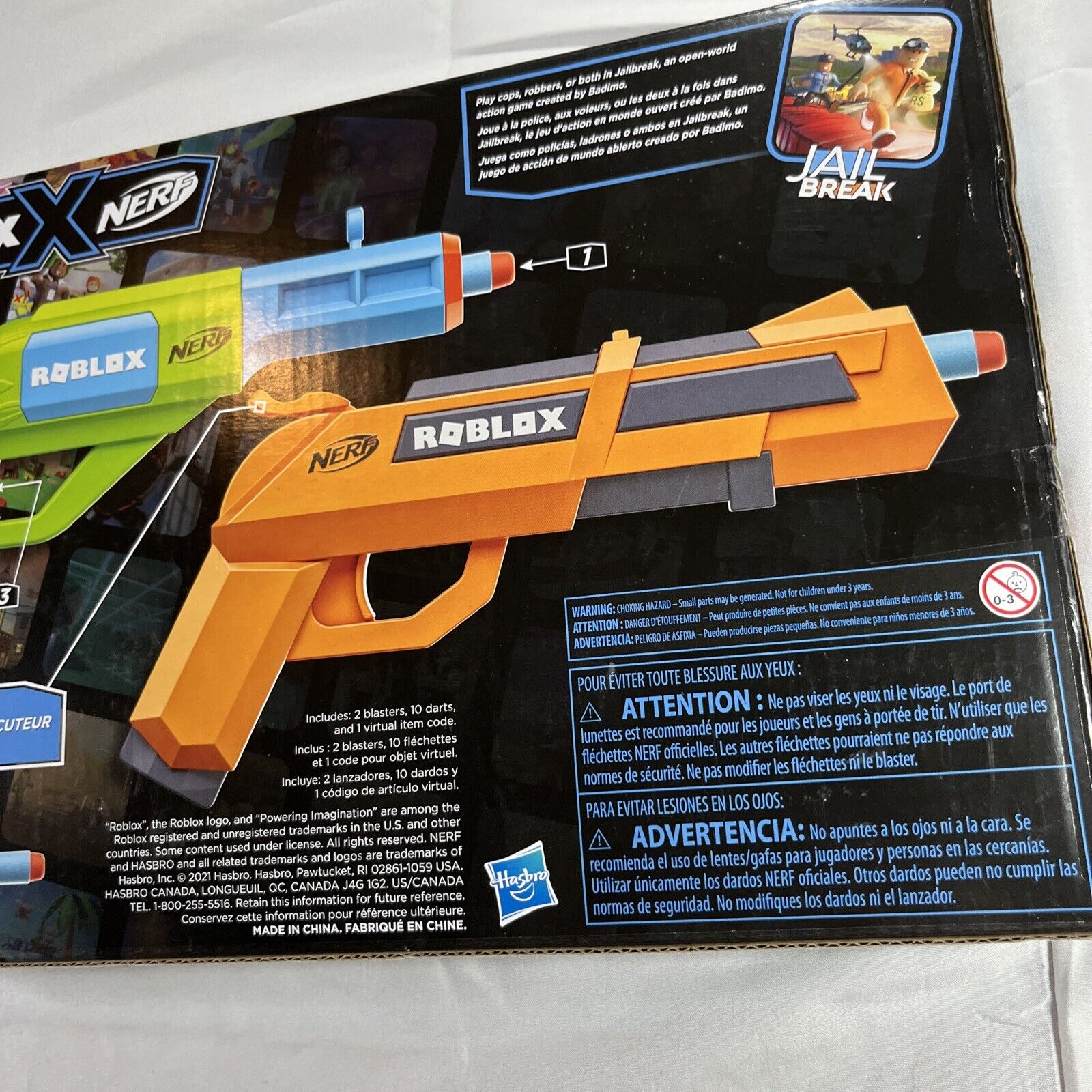 Nerf Dart Gun Roblox Elite Jail Break Armory 2 Pack W/ Digital Code & 100  Darts for sale online