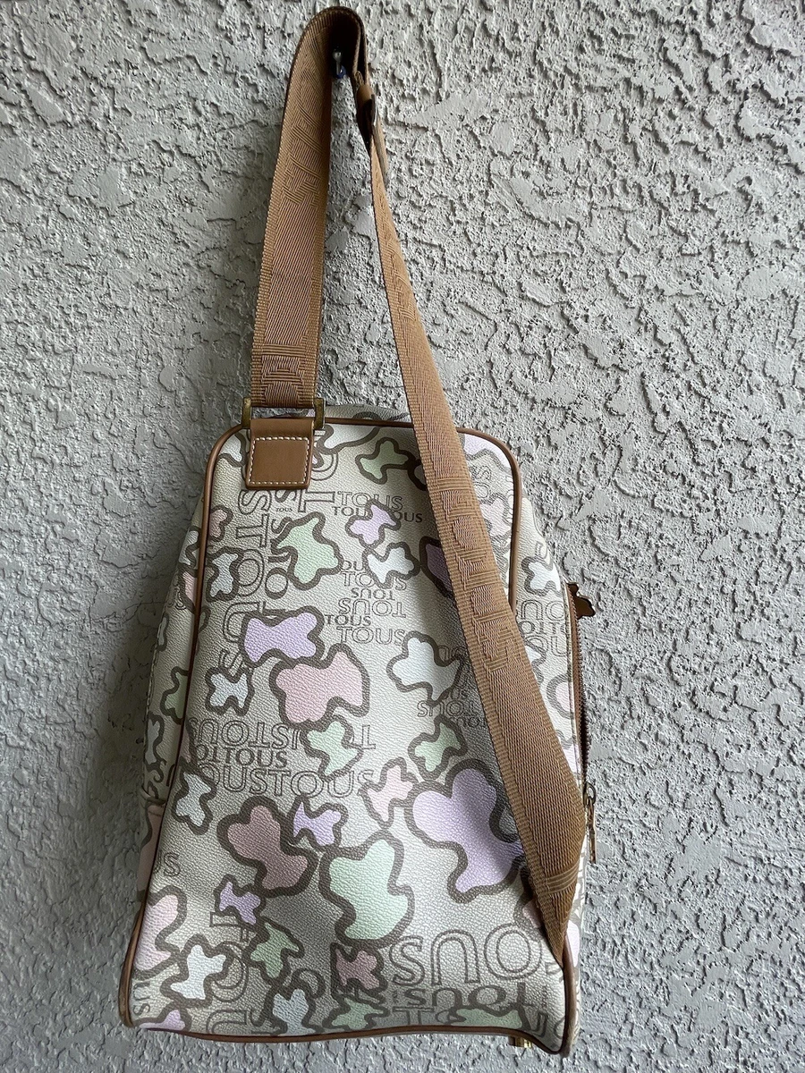 TOUS Kaos Icon Feminine Beige and multicolored Vinyl One Shoulder Backpack  | eBay