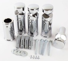 UNIVERSAL Brackets for Towel RAIL Radiator Bracket Flat or Curved Chrome