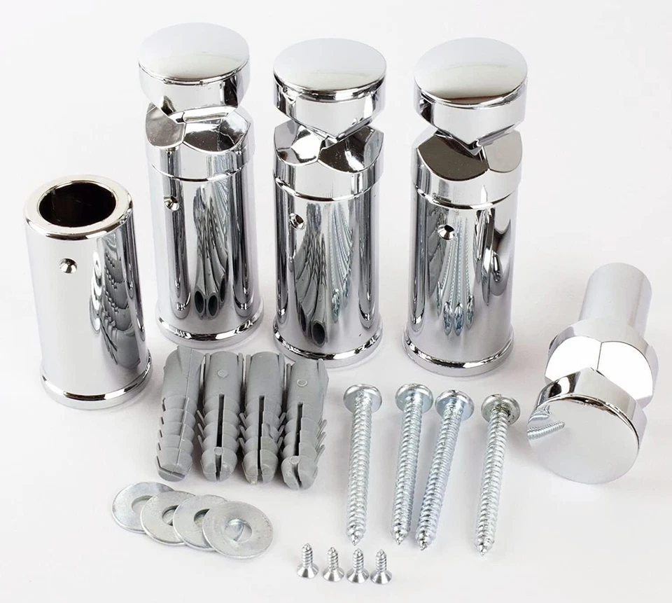 TURKISH ZONE UNIVERSAL Brackets for Towel RAIL Radiator Bracket Flat or Curved Chrome