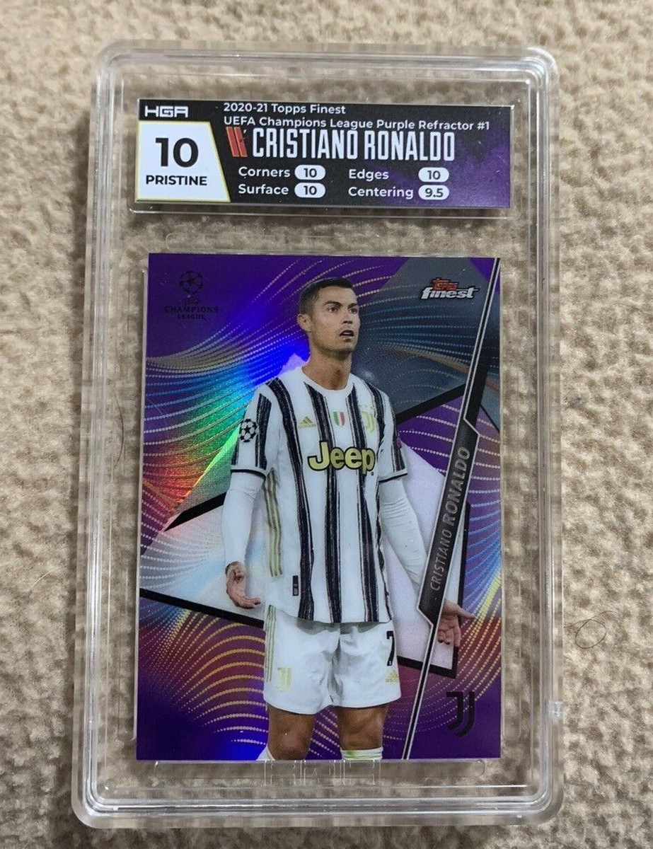 CRISTIANO RONALDO 2020-21 Topps Finest UEFA #1 PURPLE REFRACTOR  