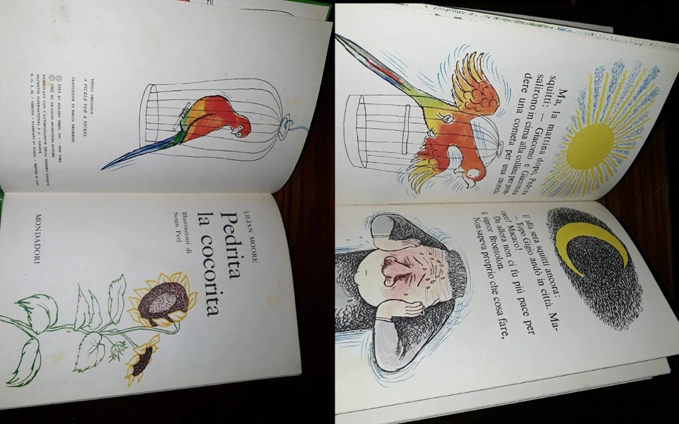 Pedrita la cocorita, Lilian Moore, ill. Susan Perl, 1°Ed. Mondadori 1962. - Immagine 2 di 2