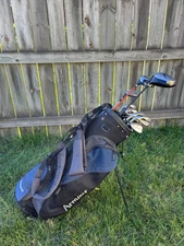 Men's Complete Left Handed Golf Club Set with Stand Bag