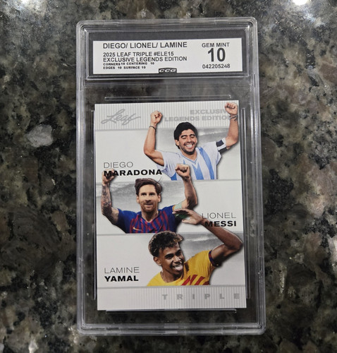 Leaf 2025 Triple Exclusive Legends Edition #ELE15 Maradona Messi Yamal CCG 10