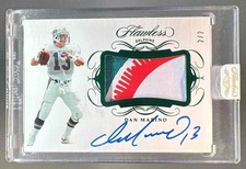 Dan Marino 2019 Panini Flawless #PA-DM Emerald Patch Auto /2 DOLPHINS LOGO