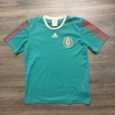 Adidas Mexico World Cup Soccer Jersey Mens Small Green Home 2009-2011 20x26