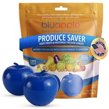 Bluapple Produce Saver 2-Pack - Keeps Fruits & Vegetables Fresh Longer in
